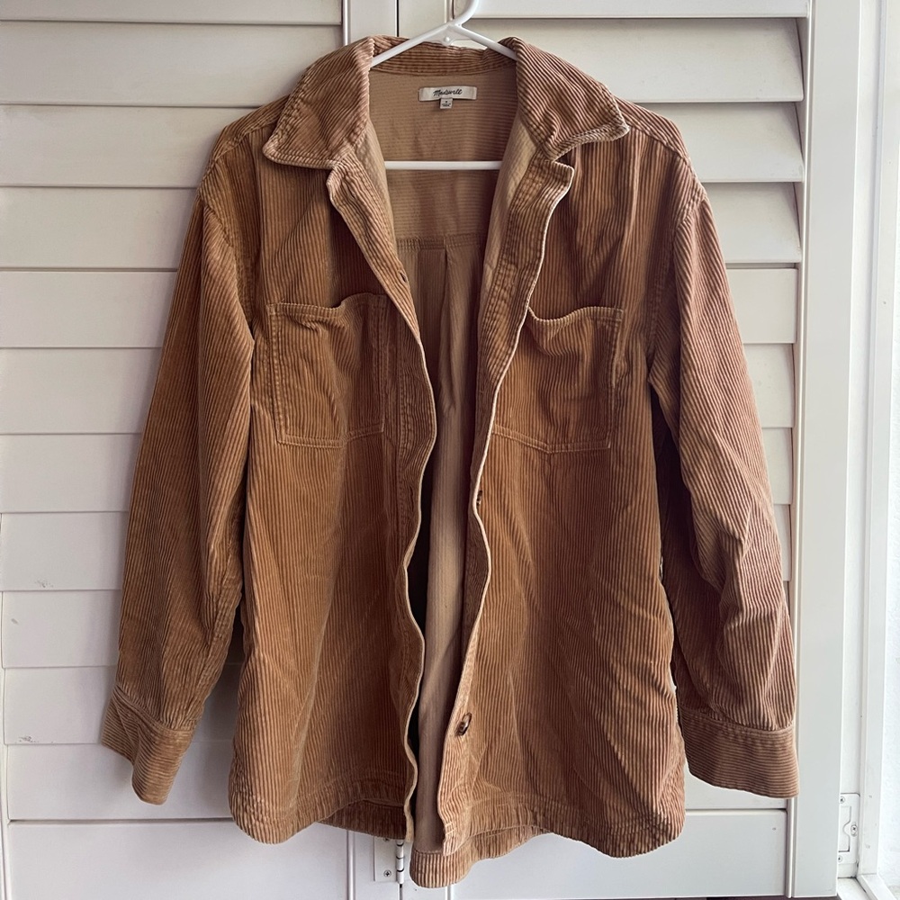 Madewell Corduroy Kentwood Oversized Shacket - color Tan
